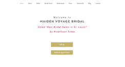 Desktop Screenshot of maidenvoyagebridal.com