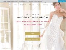 Tablet Screenshot of maidenvoyagebridal.com